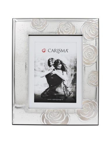 Roses Decorated Silver Picture Frame 7 x 9