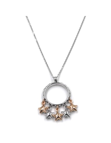 Collana Anello con Stelle in Argento 925 