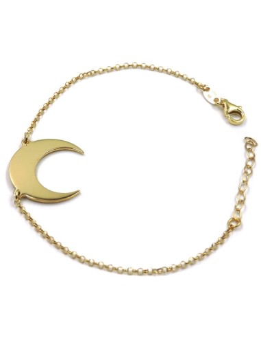 Gold Plated Sterling Silver Moon Bracelet 