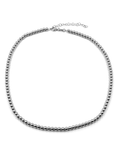 Bracciale Catena Donna in Argento 925 Rodiato con Ciondolo Doppio Cuore