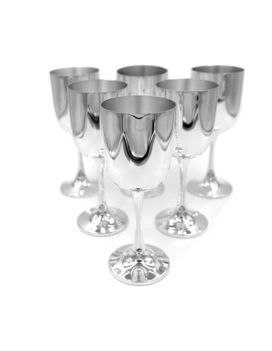 Solid Silver Water Glasses Set of 6