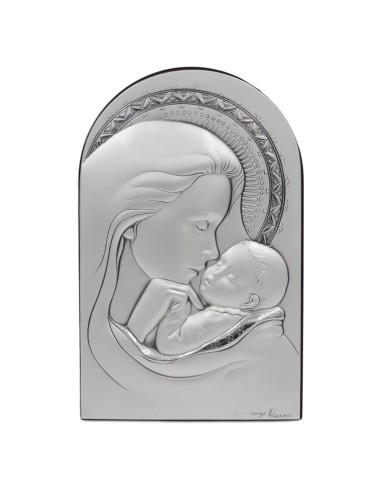 Holy Mother with Child 925 Sterling Silver Frame