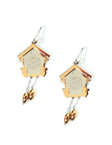 Sterling Silver Cuckoo Clock Earrings  