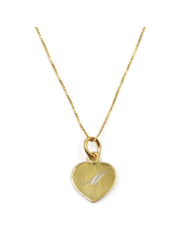 Customizable Gold Plated Sterling Silver Heart Necklace 