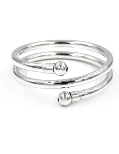 925 Sterling Silver Spiral Bangle Bracelet 