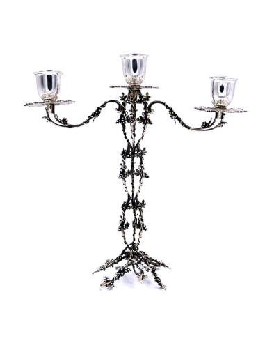 Candelabro Monocera in Argento 800 by Di Cristofalo Argenti