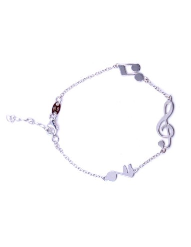 Bracciale Catena Donna in Argento 925 Rodiato Con Ciondolo Doppia Stella