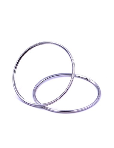 925 Sterling Silver Classic Hoop Earrings 