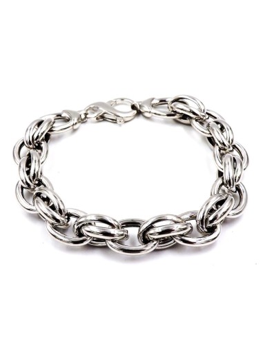 925 Sterling Silver Bracelet with Double Chain 