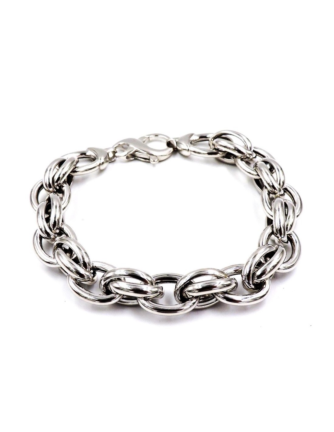 925 Sterling Silver Bracelet with Double Chain