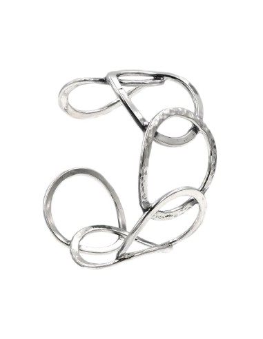 925 Sterling Silver Rigid Circles Bracelet 