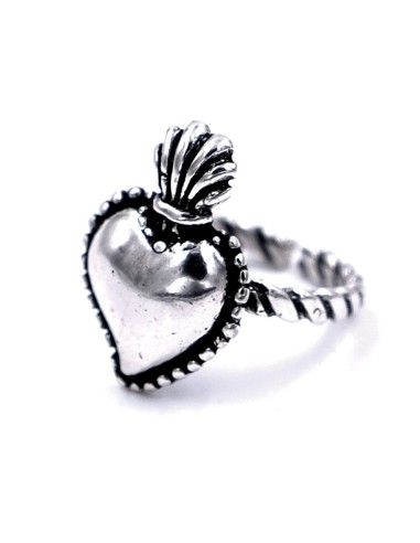 Sterling Silver Holy Heart Ring 