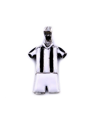 Solid Silver Football Uniform Pendant 