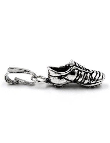 Solid Silver Football Shoe Pendant 