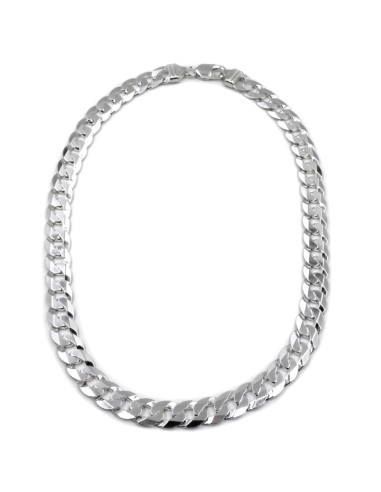 Bracciale Catena Donna in Argento 925 Rodiato con Ciondolo Doppio Cuore