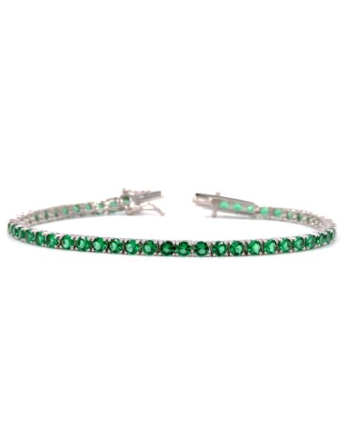 Bracciale Tennis Uomo Donna in Argento 925 Rodiato con Zirconi