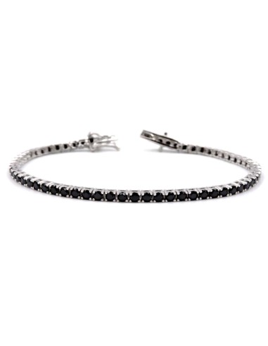 Bracciale Tennis Uomo Donna in Argento 925 Rodiato con Zirconi