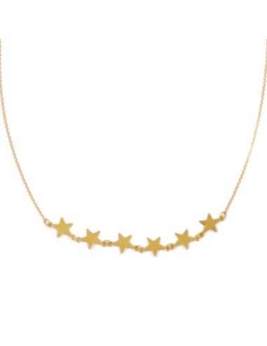 Gold Plated Solid Silver Stars Necklace 