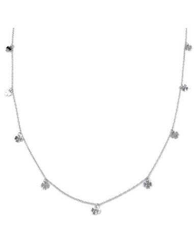 925 Sterling Silver Necklace 35'' with shamrocks pendants