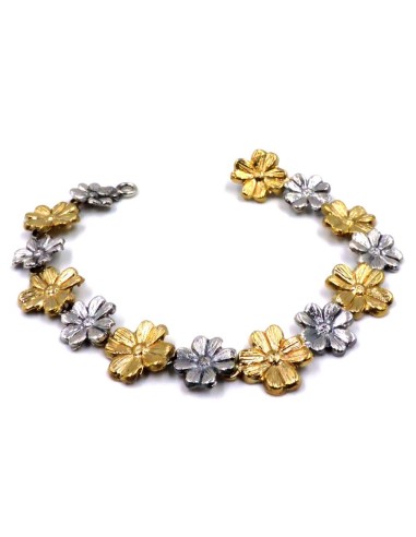 925 Sterling Silver Flowers Bracelet