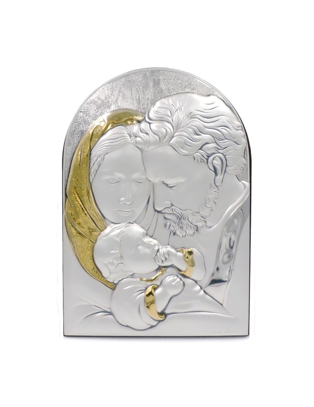 925 Sterling Silver Holy Family Gold 6,88'' x 9,84''