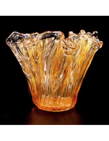 Honey Oak Murano Glass Vase