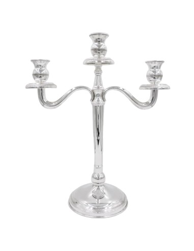 Solid Silver Three Armed Candelabra Empire Style 