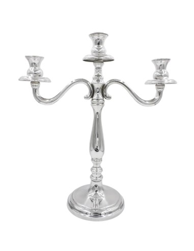 Solid Silver Candelabra 3 Arms English Style 