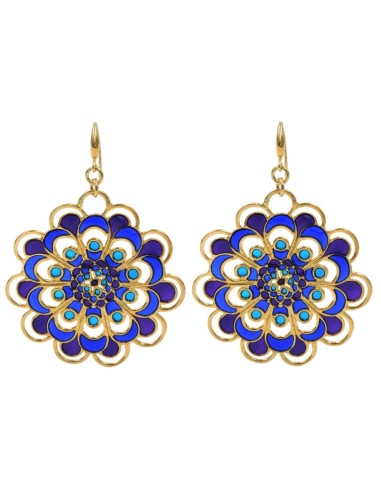 Gold Plated Sterling Silver Peacock Earrings 