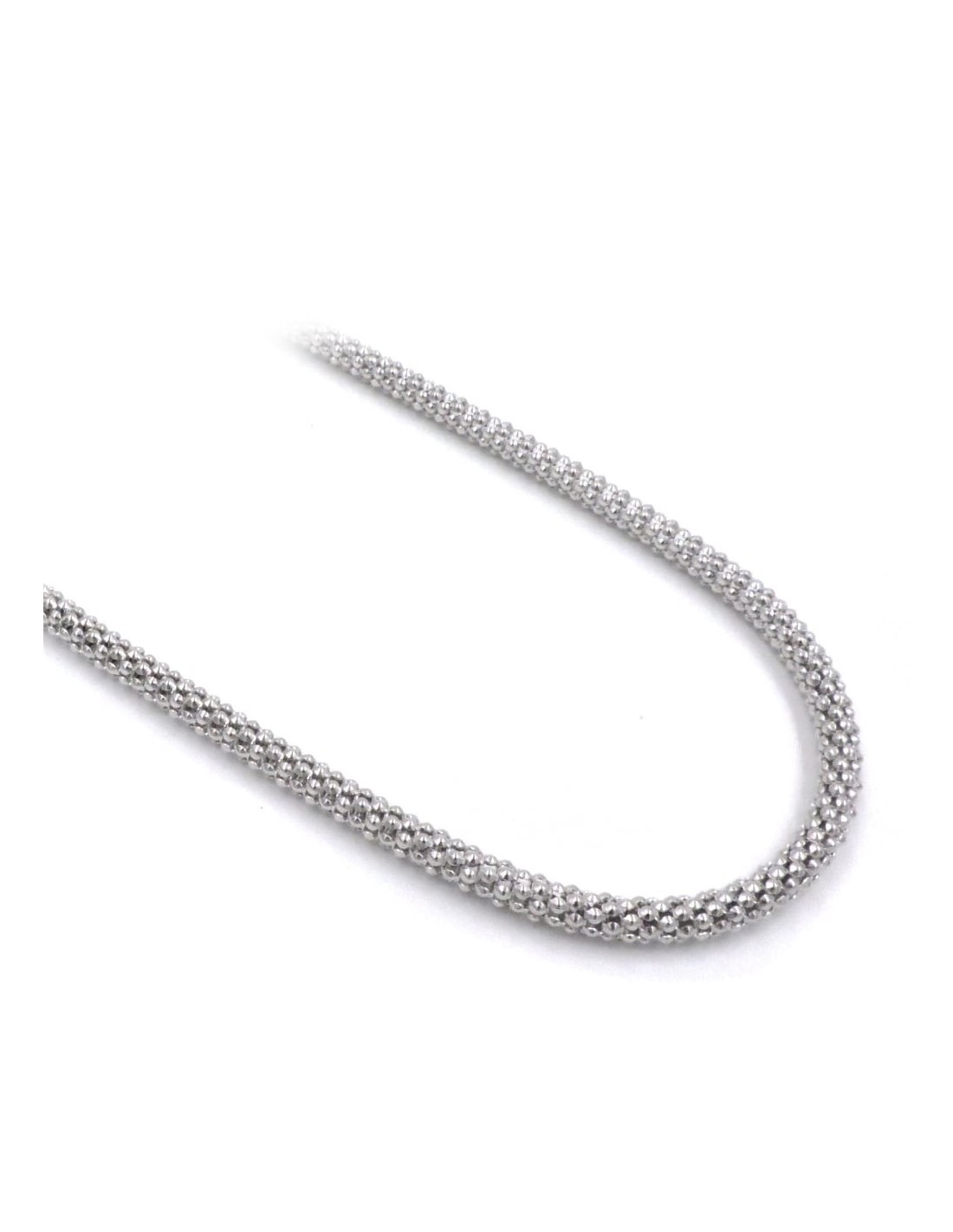 925 Sterling Silver Popcorn Chain Necklace