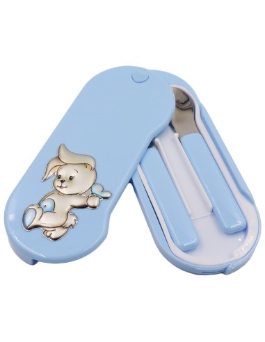 Blue Baby Boy Cutlery Set with Rabbit