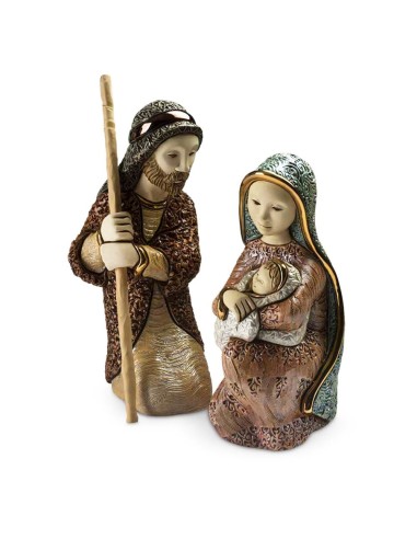 Holy Night Joseph and Mary Ceramic Sculpture 