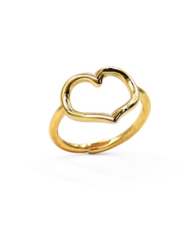 Gold Plated Sterling Silver Heart Ring 