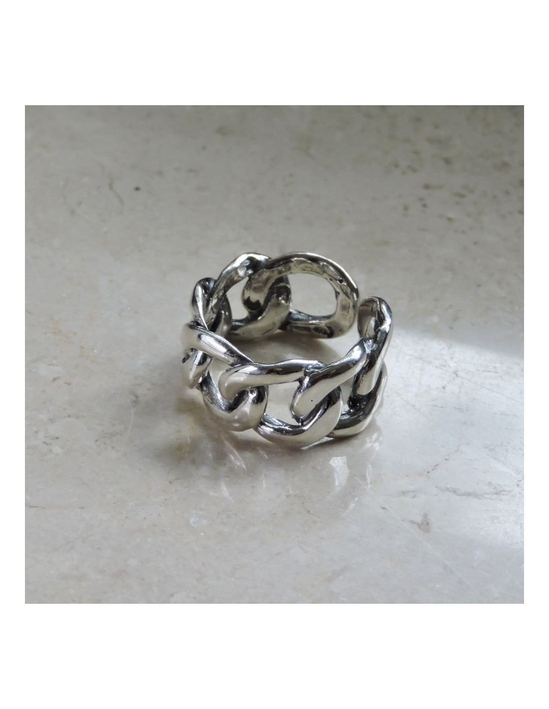 Solid Sterling Silver Geometric Ring - Reveka Rose