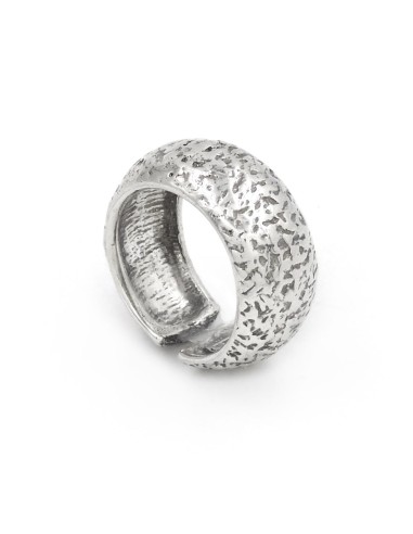 Hammered Round Band Ring 925 Sterling Silver  