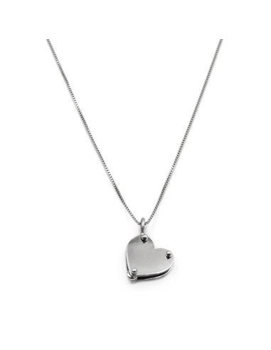 Sterling Silver Heart Pendant Necklace 