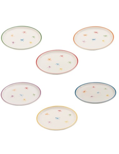 Asterisco Dessert Plate, 6 Pieces set