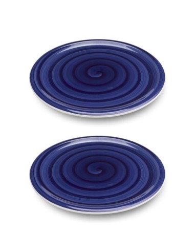 Blue Sea Big Plate, 2 Pieces Set Mannaggia Li Pescetti