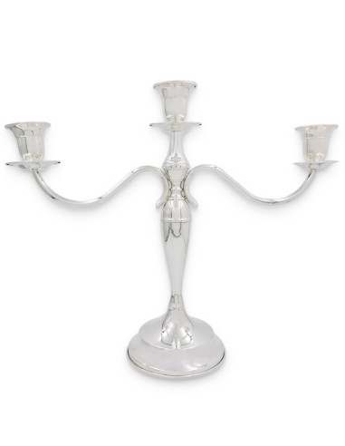 925 Sterling Silver Three Armed Candelabra English Style 