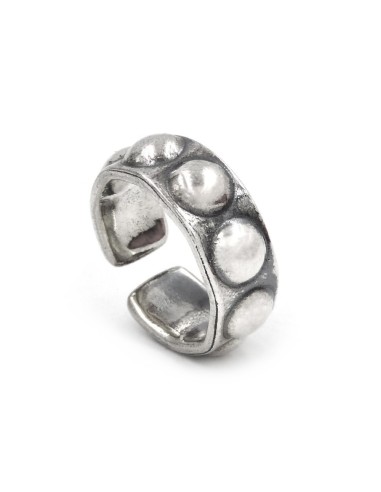 925 Sterling Silver Band Ring Band with Studs 