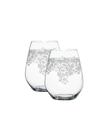 Bicchieri Tumbler in Cristallo Arabesque Set da 2