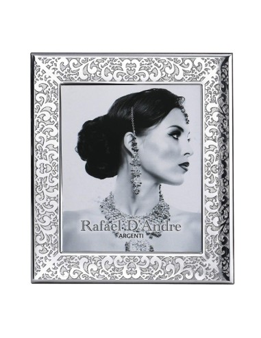 Silver Picture Frame Glossy Embroidery 5 x 7