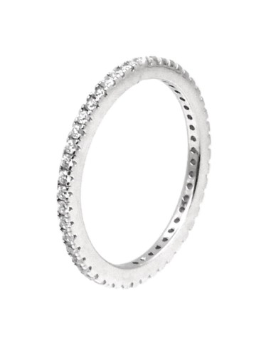 Sterlingsilber Memoire Ring mit Weißen Zirconia