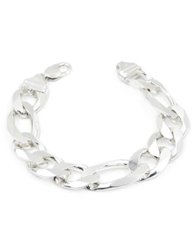 Bracciale Massiccio Grumetta Diamanta Uomo in Argento 925