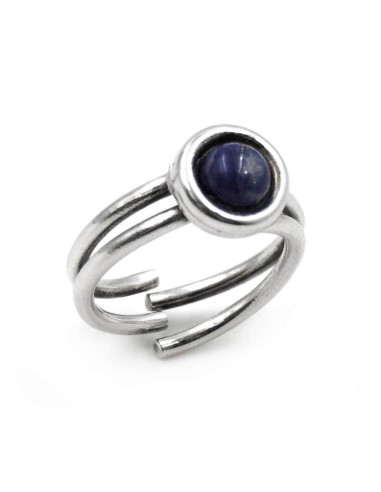 Sterling Silver Ring with Blue Lapis Lazuli