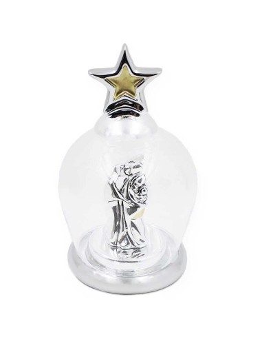 Decorative Glass Bell with Nativity Scene