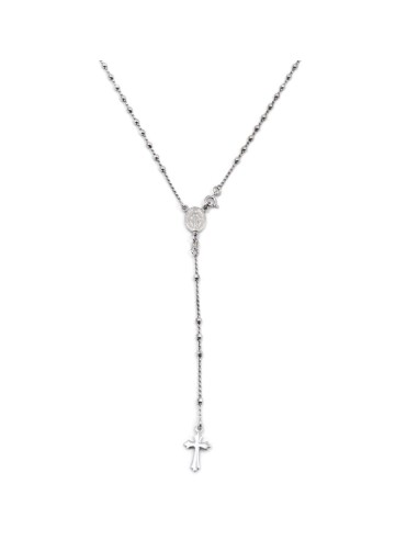 925 Sterling Silver Rosary Necklace 