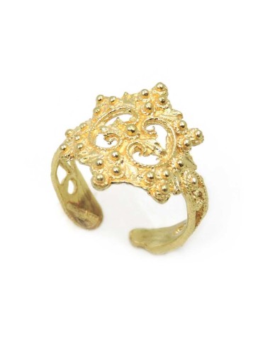 Gold Plated 925 Sterling Silver Filigree Ring