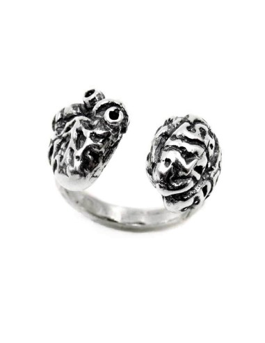 Heart or Brain 925 Sterling Silver Ring 