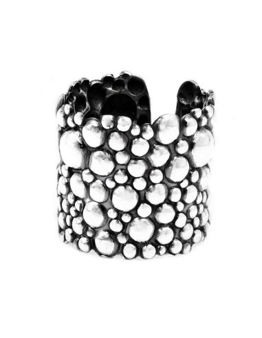 925 Sterling Silver Bubbles Band Ring 